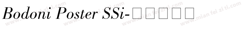 Bodoni Poster SSi字体转换